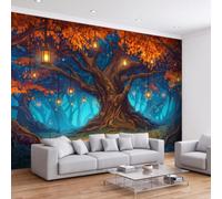 Botanical Old Tree Forest Path Panoramic Photo Wallpaper Mural
