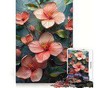 Botanical Pink Petals Flowers Jigsaw Puzzles for Adults1000 Piece Creative Think Soothing Downtime Exact Edges Xmas Surprise (38X26CM)