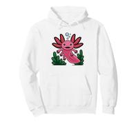 Botanical Scientific Axolotl Illustration Plate Vintage Pullover Hoodie