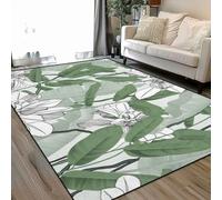 Botanical seamless banana leaves vines other leaves light green Area Rugs Living Room Large 160x230 cm Washable Vintage Soft Rug Modern Non Slip Floor Carpet Mat for Bedroom Kitchen Dining Room