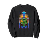 Botanical Skeleton Radiance, Psychedelic Nature Anatomy Sweatshirt