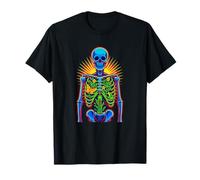 Botanical Skeleton Radiance, Psychedelic Nature Anatomy T-Shirt