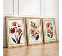 Botanical Studies Triptych Botanical Set of 3 Framed Wall Art Prints A1