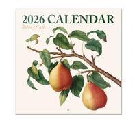 Botanical Wall Calendar 2026 12" x 12" FSC® Plastic Free - Starts Week On Sunday | Family Planner Fruits Calendar 2026