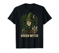 Botanical Witch Green Witch Vintage Womens Herbal Magic T-Shirt
