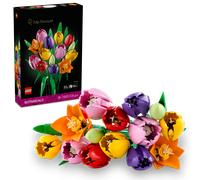 LEGO Botanicals Tulip Bouquet - Artificial Flowers Building Set for Adults - incl. 14 Faux Tulips in 5 Colours for Table & Home Decor - DIY Gift Idea for Women - 11501