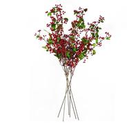 Botanik 6 x 80cm Artificial Red Christmas Berry Spray