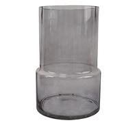 Botanik Premium Luxury Glass Vase, 26cm Smoke Grey