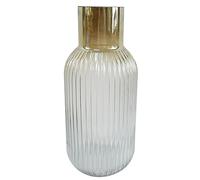 Botanik Premium Luxury Glass Vase, 34cm Ombre Ridged