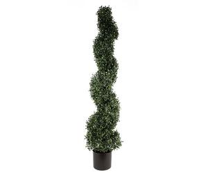 Botanik Resistant Tree Spiral Topiary 1058 Leaves, 120cm UV Boxwood, 120 cm