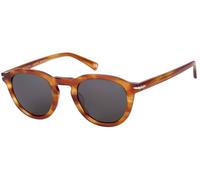 Botaniq Unisex Thick Round Sunglasses - Light Brown Tort