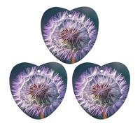 Botany Dandelion Purple Car Air Freshener, 3 Pcs Love form Hanging Air Freshener Cards, Long Lasting Fragrance Scented Cards for Car, Home, Office White-style