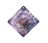Botany Dandelion Purple Car Air Freshener Hanging, Long Lasting Scented Car Aromatherapy Tablets, Rhombus Fragrance Scented Cards for Vehicles, Bedroom, Wardrobe Gray-style