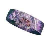 Botany Dandelion Purple Headbands for Women & Men Sports Headband, Fits All Head Sizes, Ultra Absorbent & Non-Slip Sweatband for Running, Yoga, Gym
