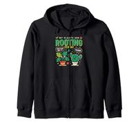 Botany lovers adore my plants are rooting humor Zip Hoodie