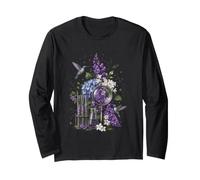 Botany Science Floral Hummingbird Astronomy Bloom Long Sleeve T-Shirt