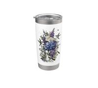 Botany Science Floral Hummingbird Hydrangea Botanical Stainless Steel Insulated Tumbler