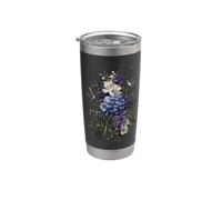 Botany Science Floral Hummingbird Hydrangea Botanical Stainless Steel Insulated Tumbler