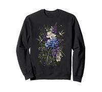 Botany Science Floral Hummingbird Hydrangea Botanical Sweatshirt
