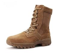 Botas altas, botas de entrenamiento, equipo de tierra súper ligero, botas de herramientas, zapatos de protección para caminar en terrenos fangosos y caminos de arena y grava, Brown, 5 UK