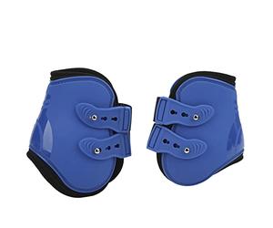 Botas de caballo, botas de tendón de caballo, botas deportivas para caballos, protección de neopreno de PU, tendón de alto impacto, protectores de tirantes, engranajes de (blue hind legs M)