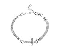 BOTCAM 8 Shaped Structure Planet Bracelet Silver Colour Link Chain Glass Wrist Watch Charm Watch Gift for Women Girls Diamond Black Leather Strap Ladies, b, standard size