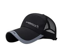 BOTCAM Cowboys Men's Hollow Breathable Baseball Cap Vintage Baseball Cap Outdoor Sun Protection Cap Panthers Cap Black, black, One Size