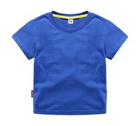 BOTCAM Crew Neck T-Shirt with Classic Fit for Girls Organic Cotton Soft Multi Pack Short Sleeve Basic and Children's Glitter T-Shirt Boys, a, 2-3 Jahre