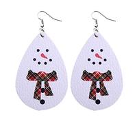 BOTCAM Dangle Decorations Leather Earrings Faux Women Christmas Drop Girls Accessories Ball Earrings, one size, Leather, No Gemstone