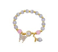 BOTCAM Design Extended Sense Crystal Bracelet Butterfly Bracelet Female Transfer Pearl Hand Jewellery Gift Beads For Men's Bracelets, one size, Artificial Crystal, No gemstone