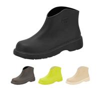 BOTCAM Garden Shoes Women's Rain Boots Casual Wellington Boots Short Rain Boots Garden Shoes Half Height Waterproof Rain Boots Garden Half Height Rain Shoes Rubber Boots Wellington Boots, black, 6 UK