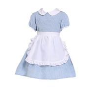 BOTCAM Halloween Costumes Girls Cosplay Anime Blue Plaid Skirt Penaten Set Newborn (Light Blue, 120 110-120 cm)