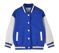 BOTCAM , Kids Girls Classic Fit Crew Neck Soft Multipack Basic Loose Casual Jacket For Teenagers Boys, blue, 17-18 Years