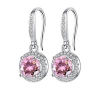 BOTCAM Stone Earhook Four Stone Round Bag Earrings Female Moissanite Is Known For Its Superior Refractive Index And Fiery Colours. The Earrings With Round Earrings, one size, Metal, No Gemstone
