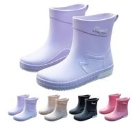 BOTCAM Wellington Boots Women's Short Summer Ankle Boots Rain Boots Outdoor Hiking Waterproof Garden Boots Wide Shaft Extra Wide Rain Shoes Garden Shoes Sailing Boots Fishing Boots, gray, 6 UK