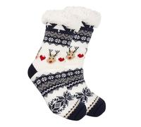 BOTCAM Winter Slipper Socks Fluffy Fleece Non-Slip Socks for Men and Women Soft Cosy Knitted Warm Christmas Gifts Stocking For, c, One Size