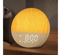 BOTDOYS White Noise Sound Machine: Sunrise Alarm Clock with Wake Up Light, Memory Function, Bluetooth, 30 Natural Soothing Sounds, Sleep Timer, Sound Therapy for Adults, Kids, Baby - Beige