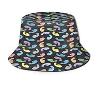 Botell Colourful Penis Flower Printed Fisherman Polyester Hat Casual Travel Headgear Sun Hat Fisherman's Caps