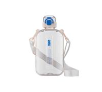Botella De Agua Deportiva Con Correa Para El Hombro De 750 Ml Con Cubierta De Seguridad, Botella Plana Para Bolso Y Limpiez