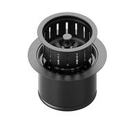 BOTEMY Extended Garbage Disposal Basket Strainer Stopper, Deep 304 Stainless Steel Kitchen Sink Flange for 3-1/2 Inch Standard Sink Drain Hole, Matte Black Deep Sink Disposal Stopper with Flange