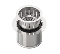 BOTEMY Extended Garbage Disposal Flange Basket Strainer Stopper, Deep 304 Stainless Steel Kitchen Sink Flange for 3-1/2 Inch Standard Sink Drain Hole, Polished Deep Sink Disposal Flange Stopper