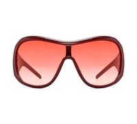 BOTEN Trendy Oversized Sunglasses For Women Men, Big Tinted Funky Wrap Around Sunglasses Apres Ski Shield Cool Shades, Red, Red Sunglasses