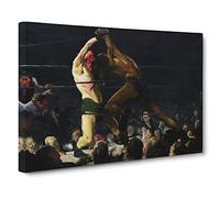 Both Members Of This Club By George Bellows Canvas Print | Gallery Wrapped 30mm Frame Wall Art | 20x14 inches | Ready to Hang | Classic Picture | Living Room Bedroom Lounge Office