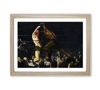 Both Members Of This Club By George Bellows Classic Painting Framed Print | A2 Oak Framed Wall Art | Ready to Hang | Classic Historical Picture | Living Room Bedroom Lounge Office