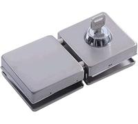 Both Side Lock Door, Sliding Lockable Padbolt, High Security Night Latch for Glass Double External Cabinet Doors Home Workplace