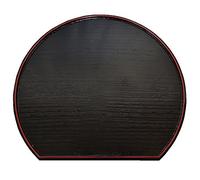 Both sides can use Japanese-style double-sided Zen half-moon type tray 36 ~ 32cm