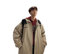 Both Sides Wear Casual Workwear Jacket Hong Kong Style Unise Korean Trend Jacket Men Baseball Uniform Loose Streetwear-Khaki,L