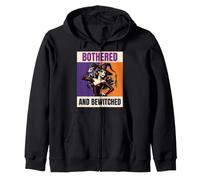 Bothered and Bewitched Pinup Witch Halloween Zip Hoodie