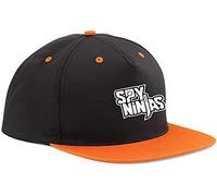 Bothered. Spy Ninjas Snapback Baseball Cap (Black Cap/Orange Peak)