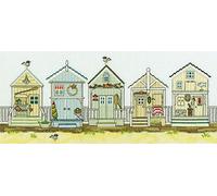 Bothy Threads Beach Huts Counted Cross Stitch Kit 38x16cm XSS7